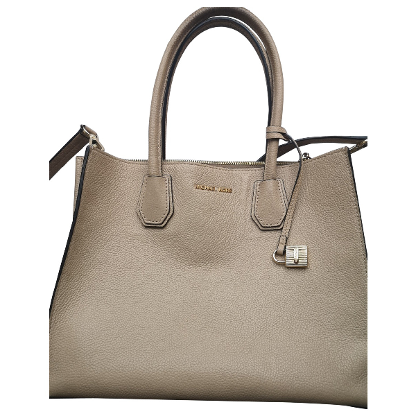 Pre-owned Michael Kors Beige Leather Handbag | ModeSens