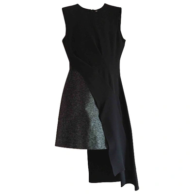 Pre-owned Dior Silk Mid-length Dress In Black