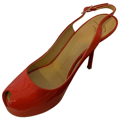 Pre-owned Giuseppe Zanotti Patent Leather Sandals In Red