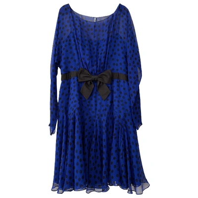 Pre-owned Jill Stuart Silk Mid-length Dress In Blue