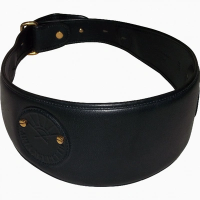 Pre-owned Karl Lagerfeld Leather Belt In Black