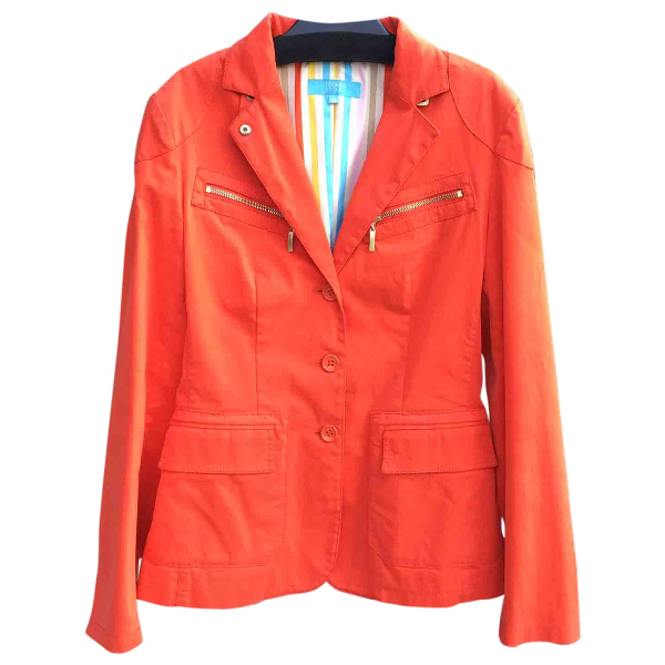 Pre-owned Escada Orange Cotton Jacket | ModeSens