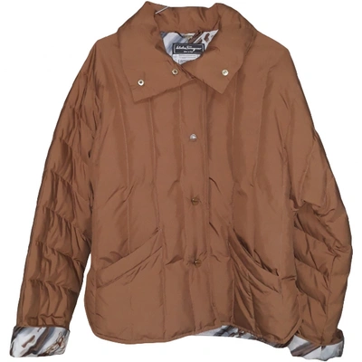 Pre-owned Ferragamo Brown Polyester Coat