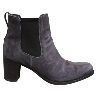 Pre-owned Heschung Ankle Boots In Purple