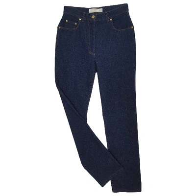 Pre-owned Mcm Straight Jeans In Blue