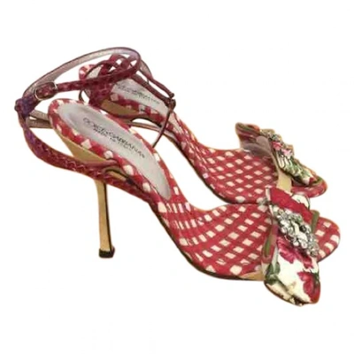 Pre-owned Dolce & Gabbana Cloth Sandals