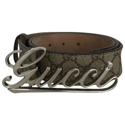 Pre-owned Gucci Cloth Belt In Beige