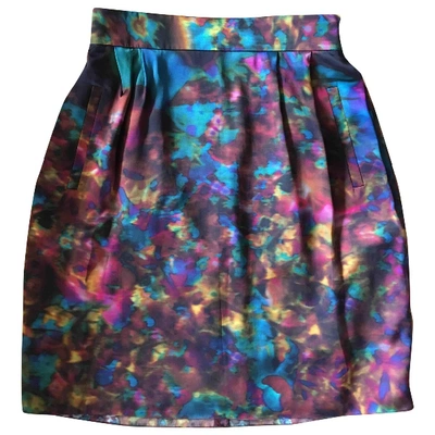 Pre-owned Erdem Silk Mini Skirt In Multicolour