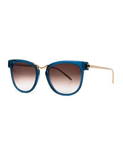 Thierry Lasry Choky Square Sunglasses, Blue