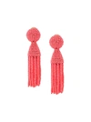 Oscar De La Renta 'classic Short' Tassel Drop Clip Earrings In Aqua