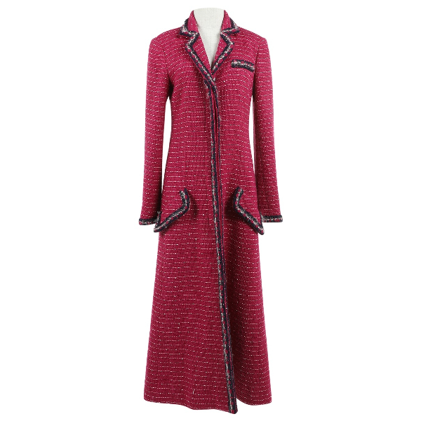 Pre-owned Chanel Pink Wool Coat | ModeSens