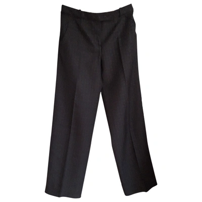 Pre-owned Kenzo Wool Straight Pants In Brown