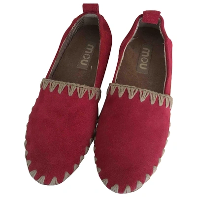 Pre-owned Mou Leather Espadrilles In Red