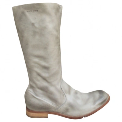 Pre-owned Zadig & Voltaire Leather Ankle Boots In Grey