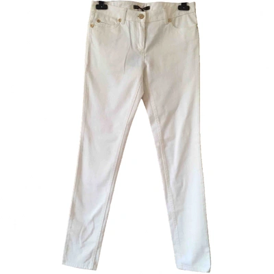 Pre-owned Roberto Cavalli Straight Jeans In White