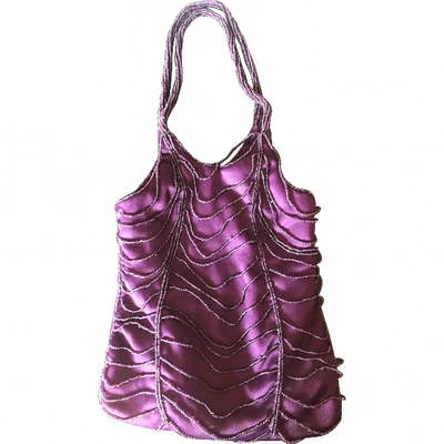 Pre-owned Jamin Puech Silk Mini Bag In Purple