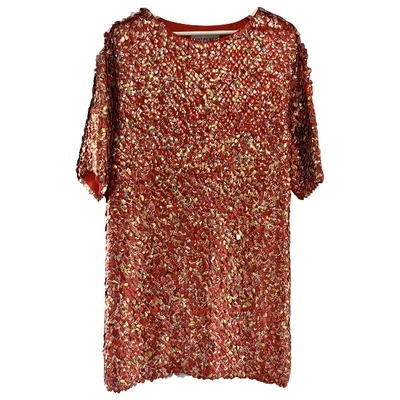 Pre-owned Moschino Silk Mid-length Dress In Red
