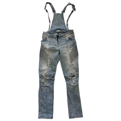 Pre-owned Pierre Balmain Blue Cotton - Elasthane Jeans