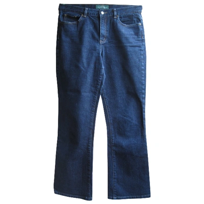 Pre-owned Lauren Ralph Lauren Navy Cotton - Elasthane Jeans