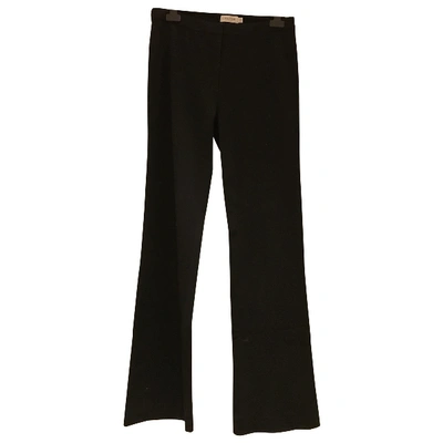 Pre-owned Calvin Klein Collection Straight Pants In Black