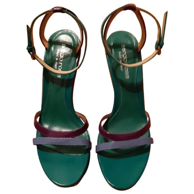 Pre-owned Sergio Rossi Leather Sandals In Multicolour