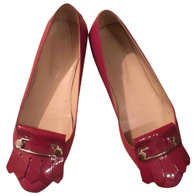 Pre-owned Tod's Leather Flats In Pink