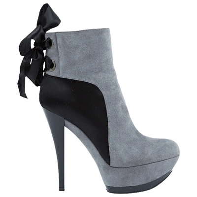 Pre-owned Casadei Boots In Grey