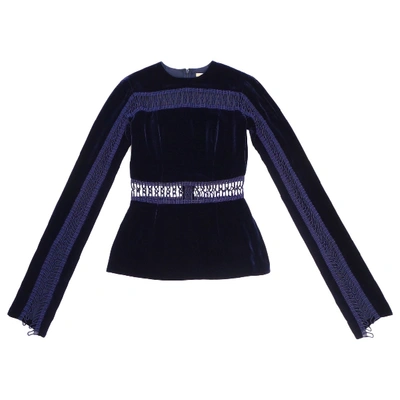 Pre-owned Christopher Kane Navy Viscose Top
