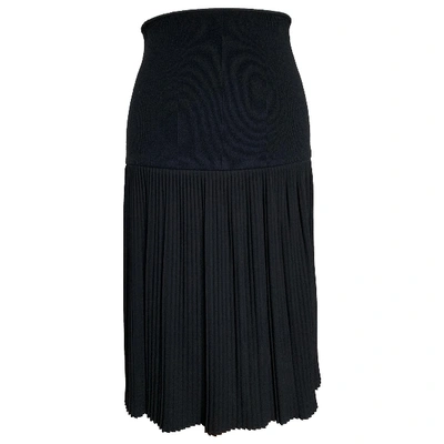 Pre-owned Givenchy Silk Mid-length Skirt In Black