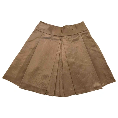 Pre-owned Club Monaco Mid-length Skirt In Gold