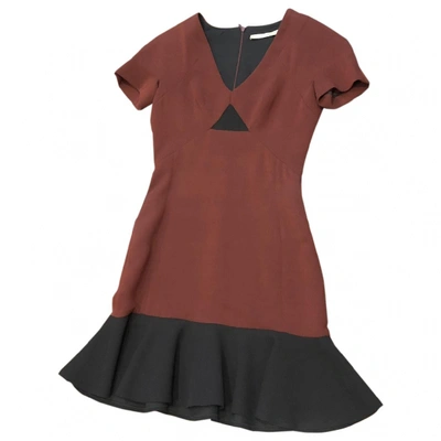 Pre-owned Victoria Beckham Mini Dress In Brown