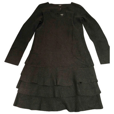 Pre-owned Joseph Wool Mid-length Dress In Black