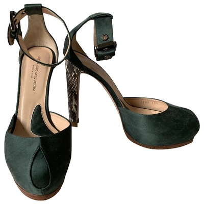 Pre-owned Alessandro Dell'acqua Leather Heels In Green