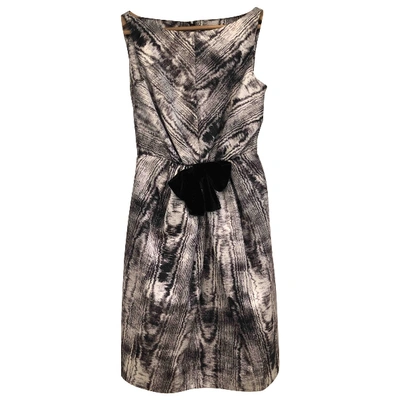 Pre-owned Giambattista Valli Silk Mid-length Dress In Grey