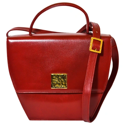 Pre-owned Lancel Leather Handbag In Red