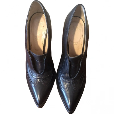 Pre-owned Bally Leather Heels In Navy