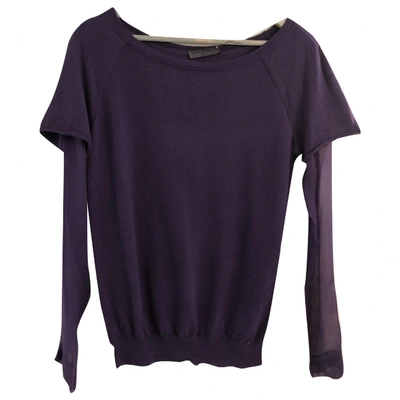 Pre-owned Alberta Ferretti Wool T-shirt In Purple