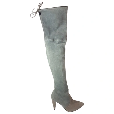 Pre-owned Stuart Weitzman Boots In Grey