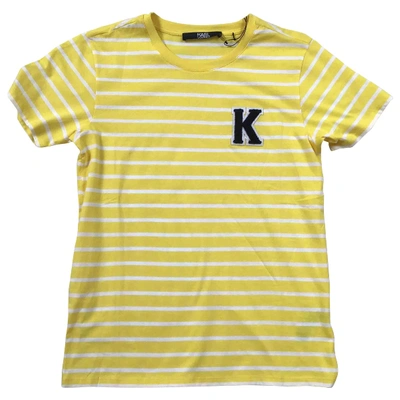 Pre-owned Karl T-shirt In Yellow