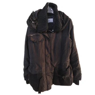 Pre-owned Marella Wool Puffer In Black