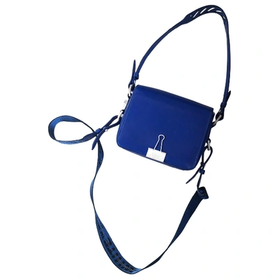 Pre-owned Off-white Binder Blue Leather Handbag