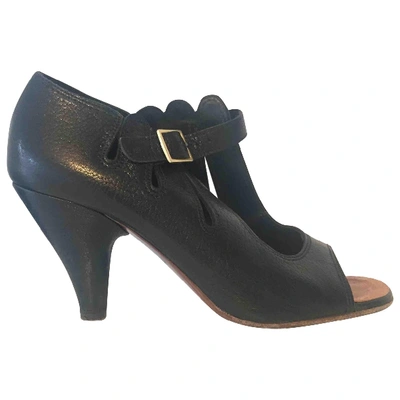 Pre-owned Chie Mihara Black Leather Heels