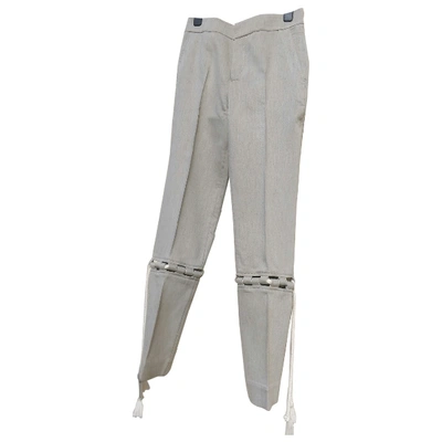 Pre-owned Ports 1961 Wool Straight Pants In Beige