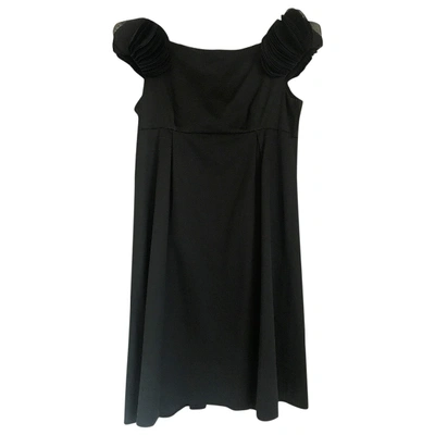 Pre-owned Valentino Mini Dress In Black