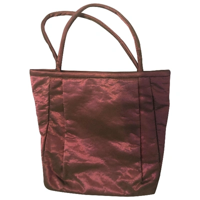 Pre-owned Philosophy Di Alberta Ferretti Silk Handbag In Burgundy