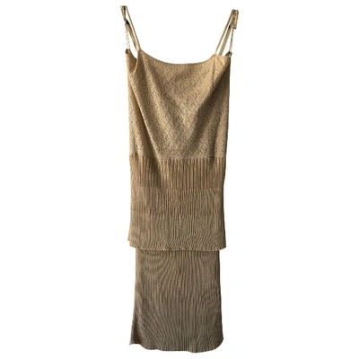 Pre-owned Chanel Mid-length Dress In Gold