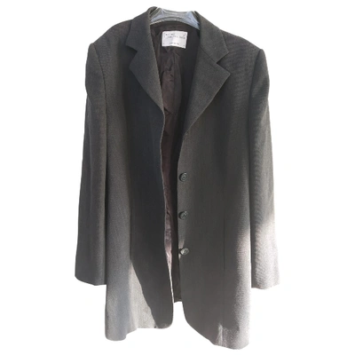 Pre-owned Alexander Mcqueen Wool Blazer In Anthracite