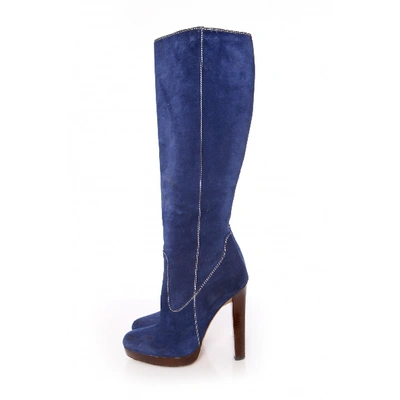 Pre-owned Dsquared2 Boots In Blue