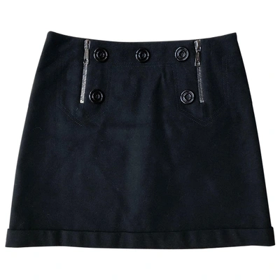Pre-owned Barbara Bui Wool Mini Skirt In Black