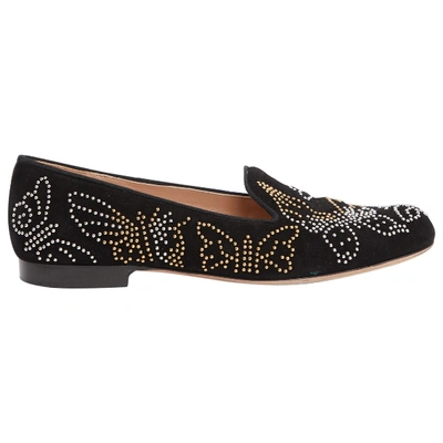 Pre-owned Valentino Garavani Black Suede Flats